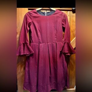 NWT Tate & Adele deep red girls dress